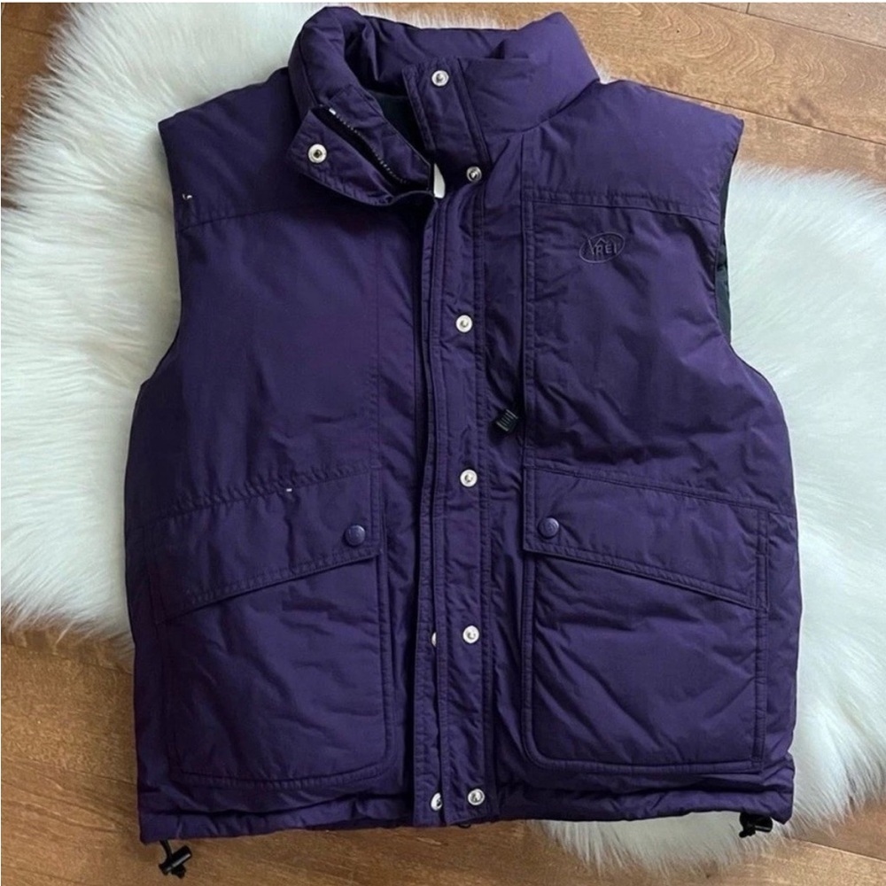Vintage REI Goose Down Puffer Vest Purple Insulated Outdoor S